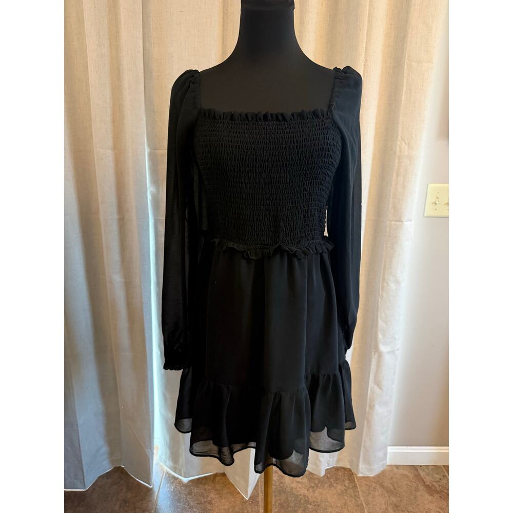 Flowy Black Dress From 1 State Size Large
